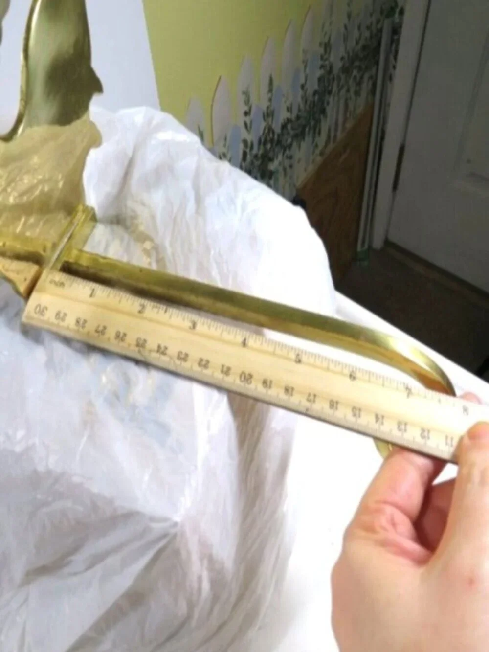 VTG Solid Brass Angel Stocking Holder Trumpet Herald Large Heavy Duty Christmas